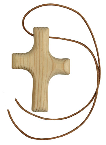 Asymetrisch gestaltetes Holz für Ministranten, Kommunion oder Konfirmation oder einfach so.
