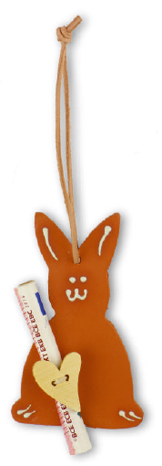 Geldgeschenk - Osterhase mit Herz-