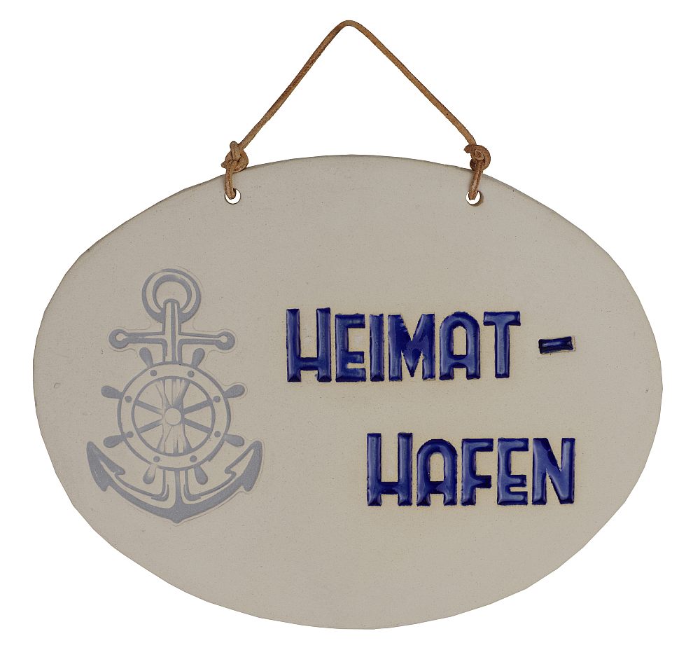 Schild -Heimathafen Anker-