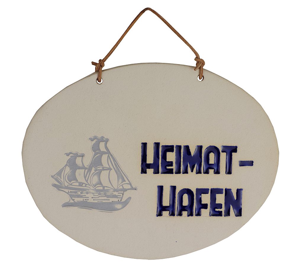 Schild -Heimathafen Schiff-