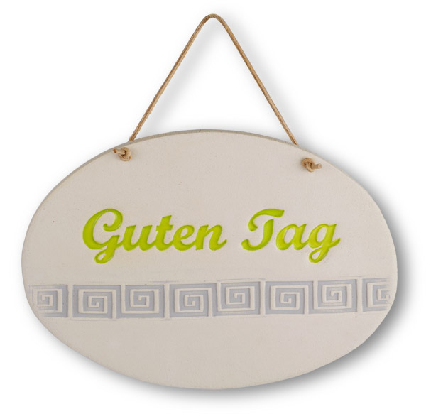 Tonschild -Guten Tag-